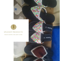 African Slippers beads