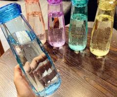 glass water bottle