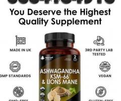 New Leaf's Ashwagandha KSM-66 & Lions Mane Capsules - Image 3